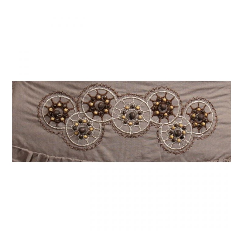 Pantalon fluide H3 marron grande taille 7/8eme (détail motif)
