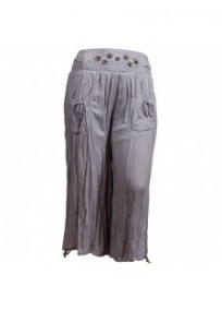 Pantalon fluide H3 grande taille gris (face)