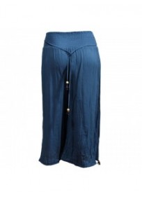 Pantalon fluide H3 bleu turquoise grande taille 7/8eme (dos)