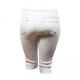 pantalon femme grande taille - pantacourt taille élastique uni blanc nana belle (dos)