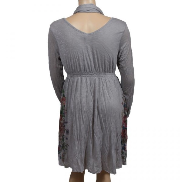robe & foulard assorti Claude Gérard grande taille (dos)