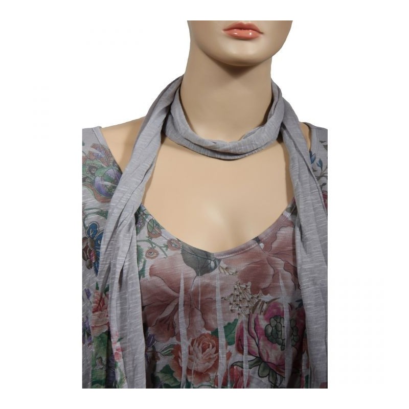 robe & foulard assorti Claude Gérard grande taille (détail)