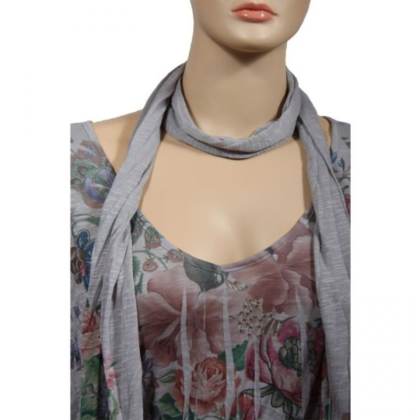 robe & foulard assorti Claude Gérard grande taille (détail)