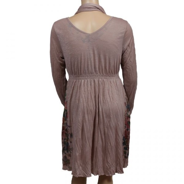 robe & foulard assorti Claude Gérard grande taille (dos)