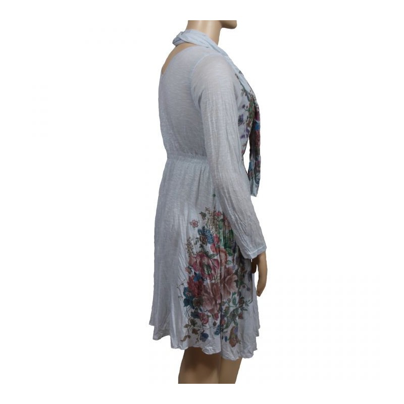 robe & foulard assorti Claude Gérard grande taille (côté)