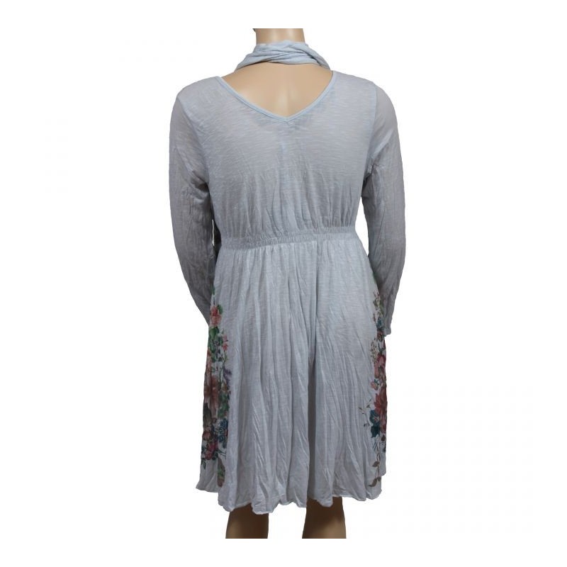 robe & foulard assorti Claude Gérard grande taille (dos)