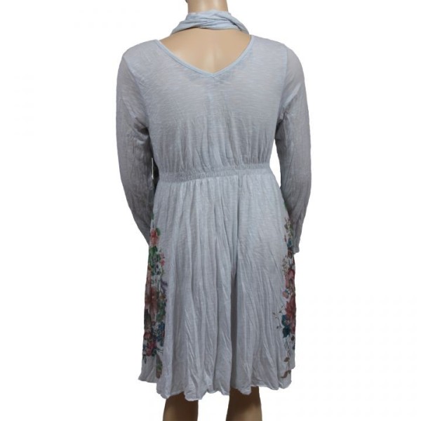 robe & foulard assorti Claude Gérard grande taille (dos)
