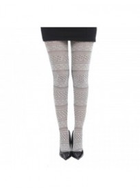 collant gris fairisle grande taille