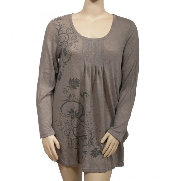 pull fin "volute" Claude Gérard grande taille (face)