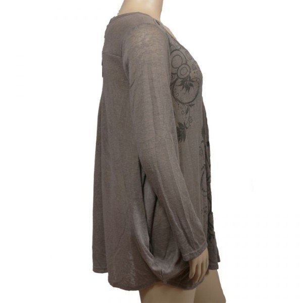 pull fin "volute" Claude Gérard grande taille (côté)