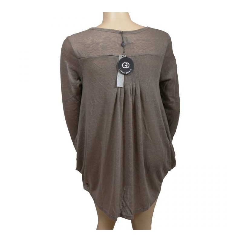 pull fin "volute" Claude Gérard grande taille (dos)