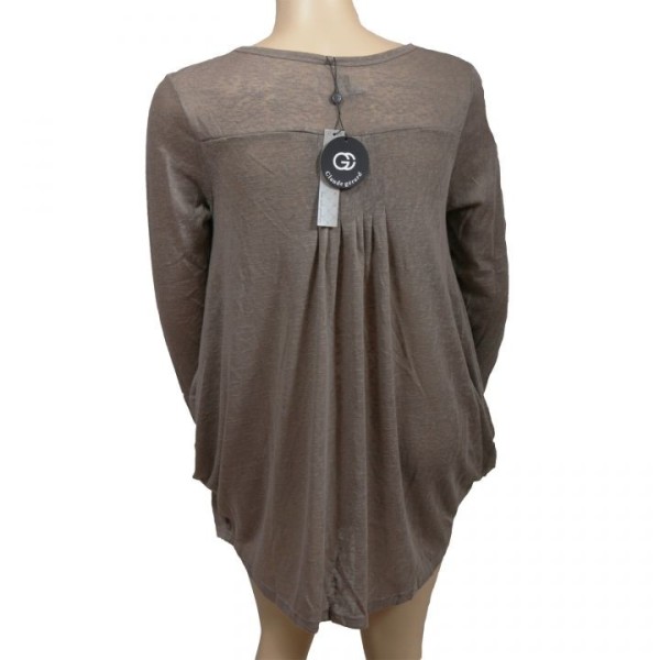 pull fin "volute" Claude Gérard grande taille (dos)