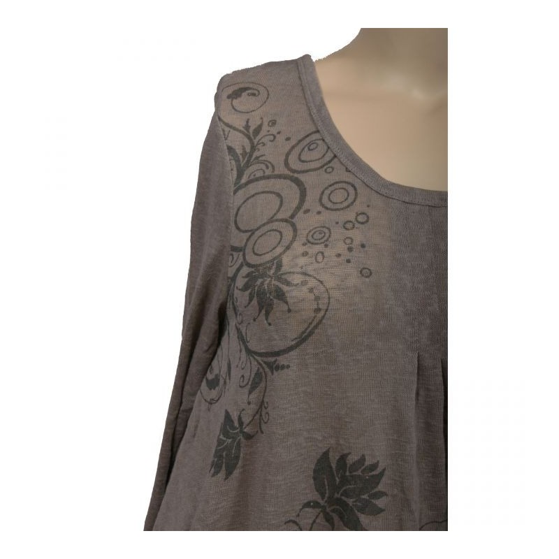 pull fin "volute" Claude Gérard grande taille (détail)