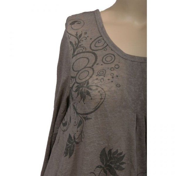 pull fin "volute" Claude Gérard grande taille (détail)