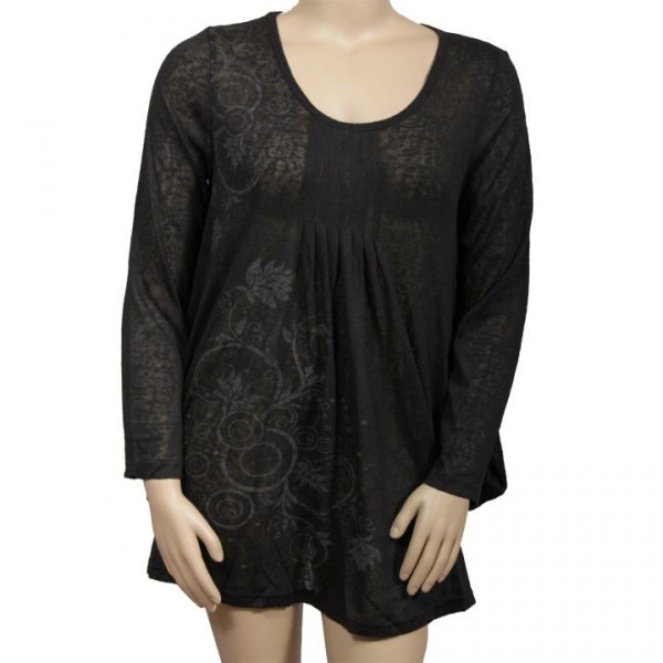 pull fin "volute" Claude Gérard grande taille (face)