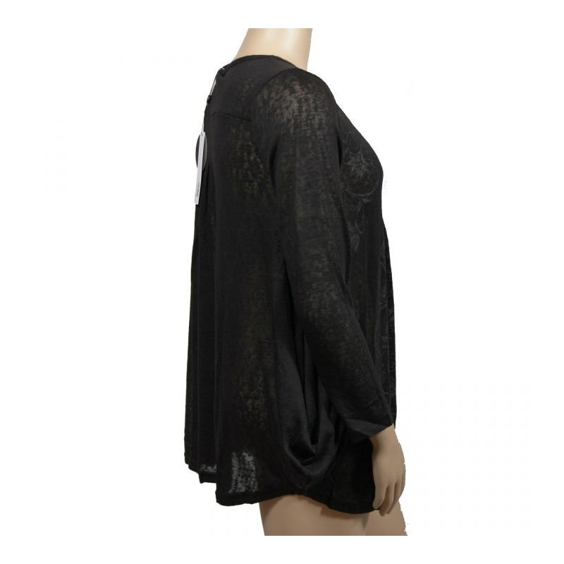 pull fin "volute" Claude Gérard grande taille (côté)