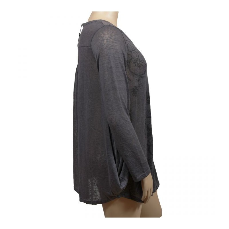 pull fin "volute" Claude Gérard grande taille (côté)