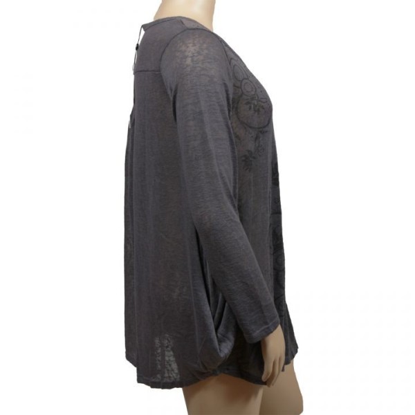 pull fin "volute" Claude Gérard grande taille (côté)