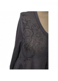 pull fin "volute" Claude Gérard grande taille (détail)