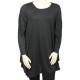 t-shirt long asymétrique grande taille Neslay