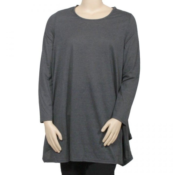 t-shirt long asymétrique grande taille Neslay