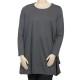 t-shirt long asymétrique grande taille Neslay
