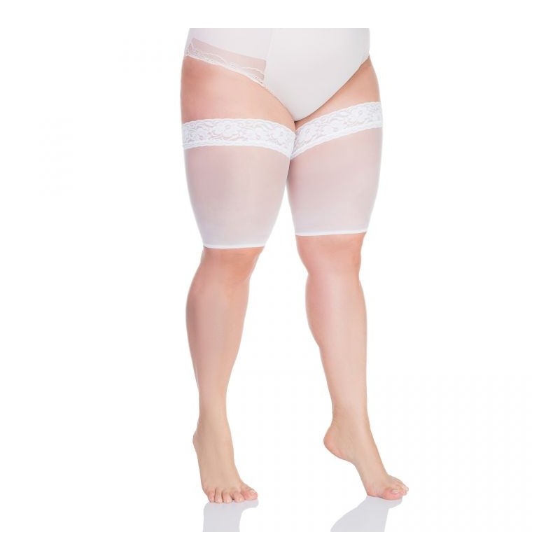 collants "basiques" grande taille - bandes anti frottement Lida blanc