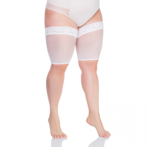 collants "basiques" grande taille - bandes anti frottement Lida blanc