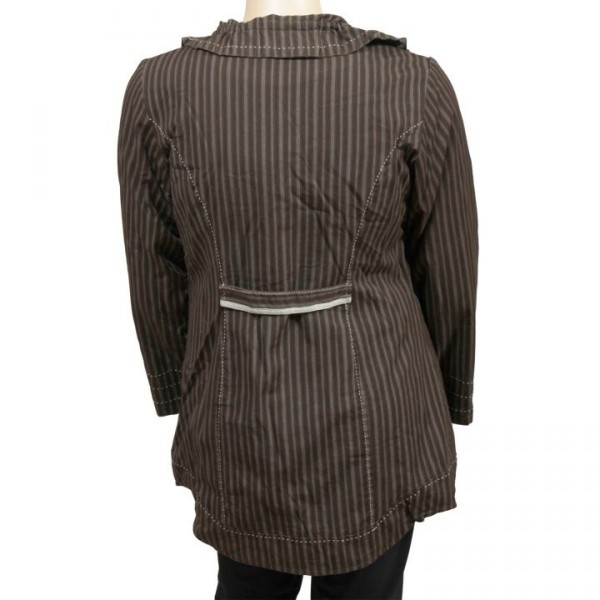 manteau kaki doublé polaire L33 grande taille (dos)
