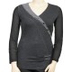 pull gris brodé L33 grande taille (face)