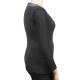 pull gris brodé L33 grande taille (côté)