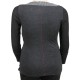 pull gris brodé L33 grande taille (dos)