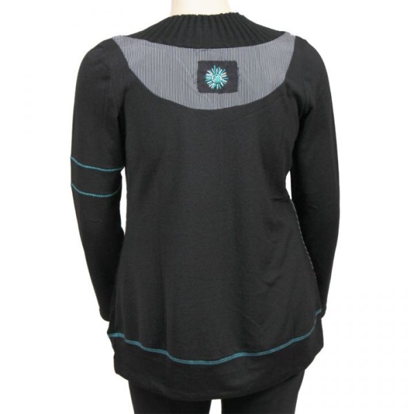 pull à rayures "sport" beauté ronde grande taille (dos)