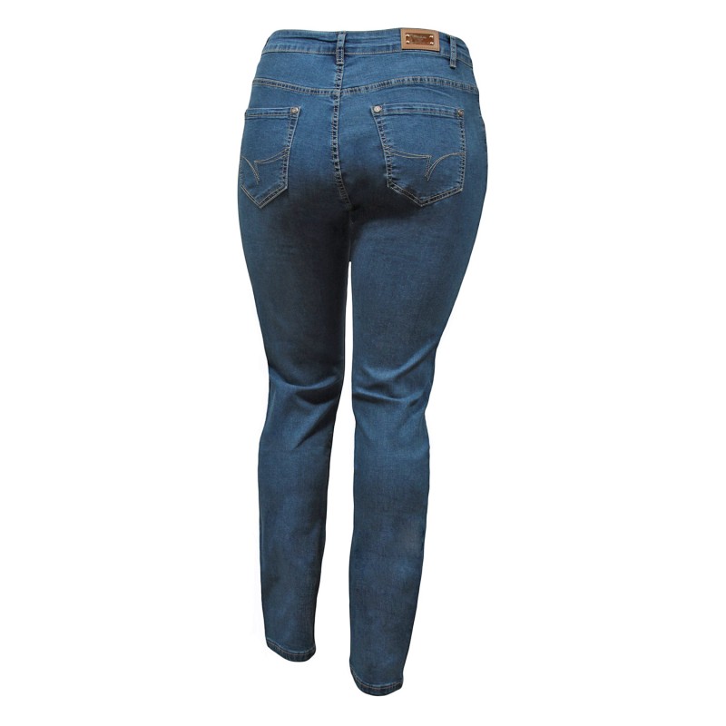 jean grande taille - jean slim bleu nanabelle (dos)
