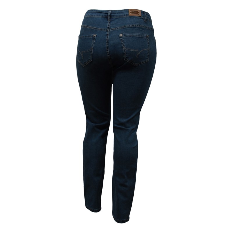 jean grande taille - jean slim bleu navy nanabelle (dos)