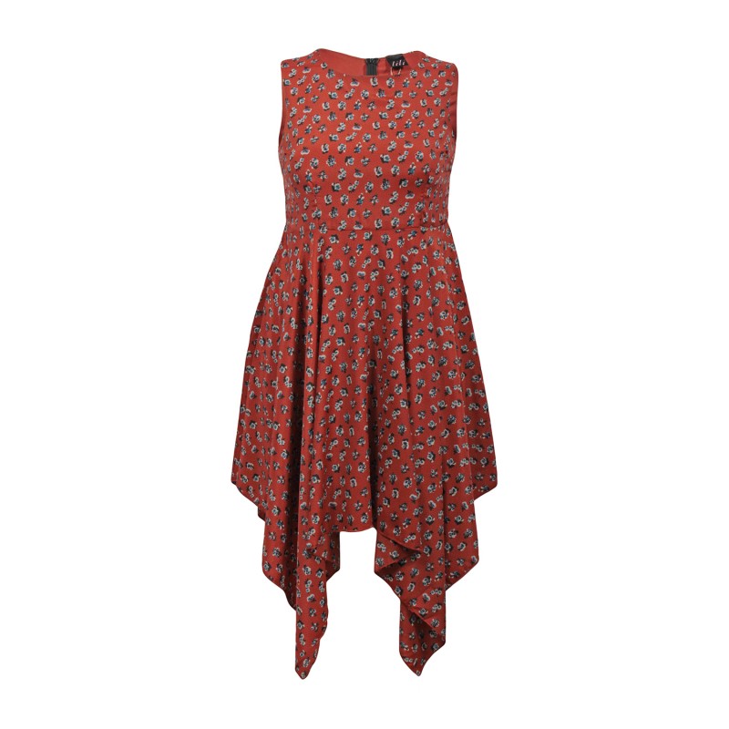 Robe asymétrique "Daisy" Lili London - face