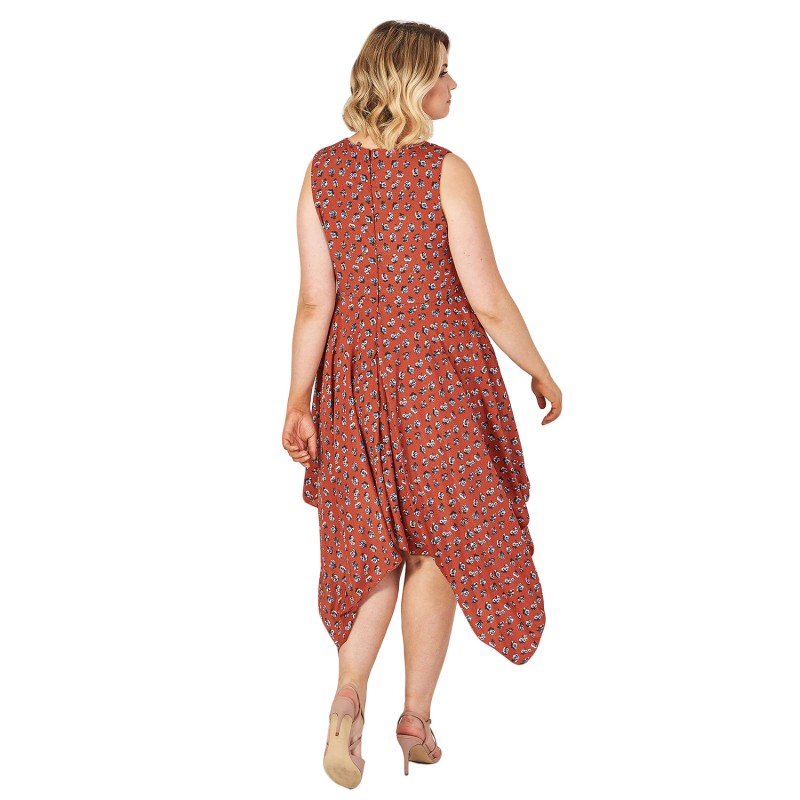 Robe asymétrique "Daisy" Lili London - porté dos