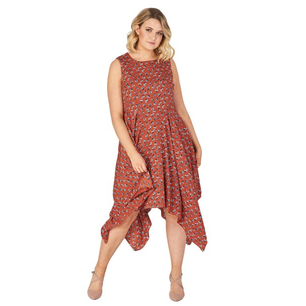 Robe asymétrique "Daisy" Lili London - porté face
