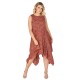 Robe asymétrique "Daisy" Lili London - porté face