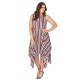 Robe grande taille asymétrique "Stripe" Lili London - porté face