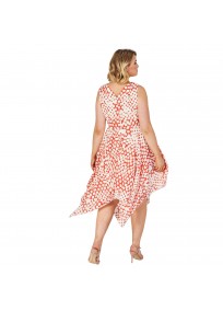 Robe grande taille asymétrique "Coral" Lili London - porté dos