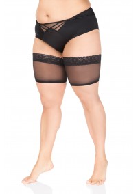 collants "basiques" grande taille - bandes courtes anti frottement Lida noir