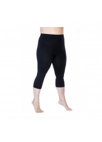 collant sans pied grande taille - legging Lida sans couture longueur trois quarts (face)