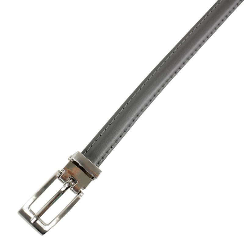 ceinture grande taille - fine ceinture 1.5 cm d'épaisseur grise (détail)