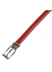 ceinture grande taille - fine ceinture 1.5 cm d'épaisseur rouge (détail)