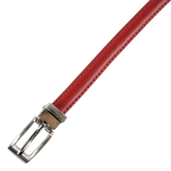 ceinture grande taille - fine ceinture 1.5 cm d'épaisseur rouge (détail)