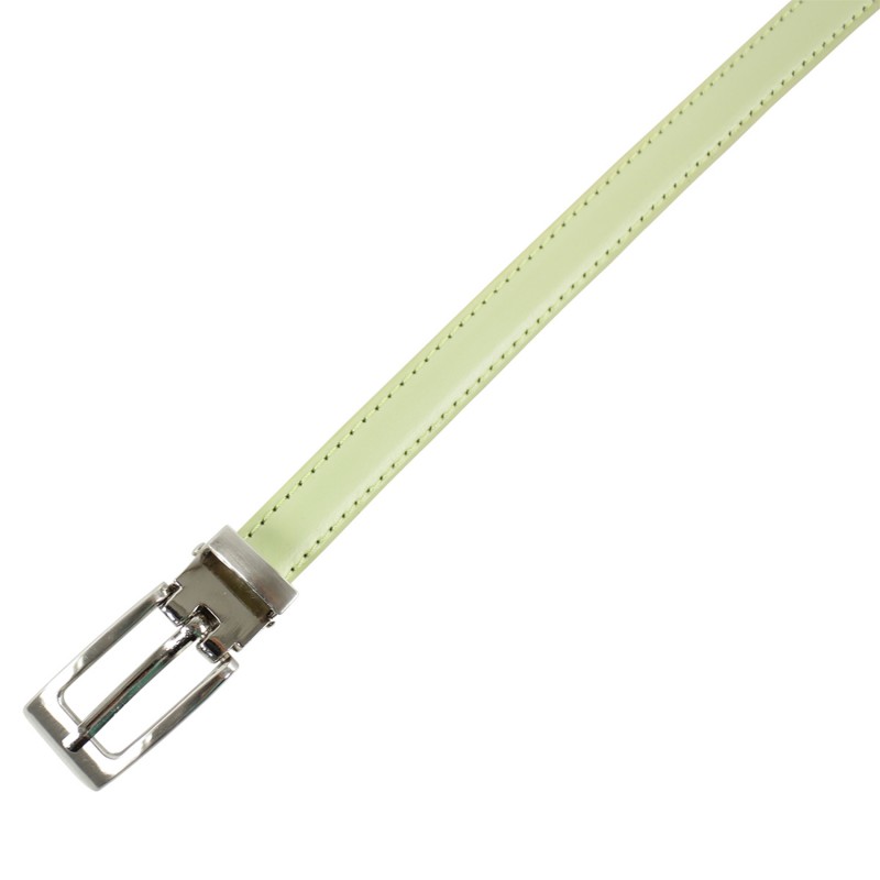ceinture grande taille - fine ceinture 1.5 cm d'épaisseur vert clair - anis (détail)