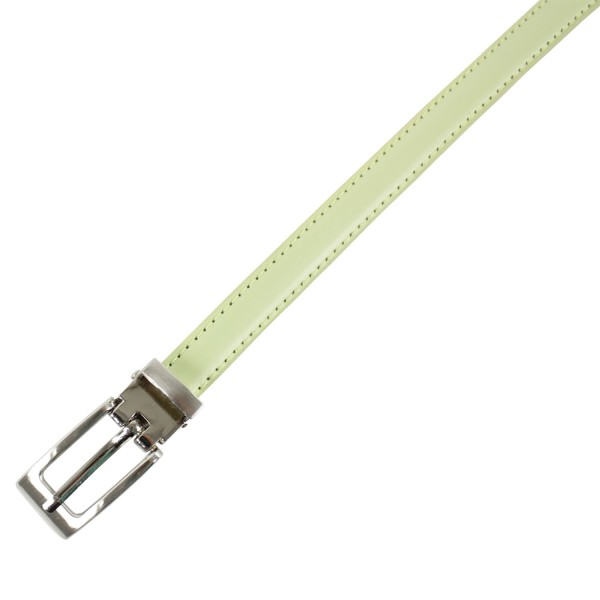 ceinture grande taille - fine ceinture 1.5 cm d'épaisseur vert clair - anis (détail)