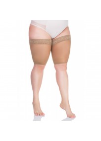 collants "basiques" grande taille - bandes anti frottement Lida beige moyen