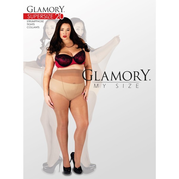 Emballage du collant pour femmes rondes "Supersize20" grande taille Glamory